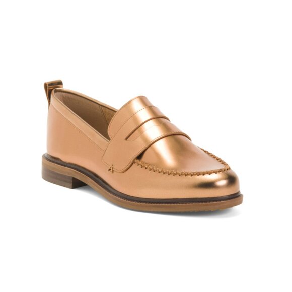 KELSI DAGGER Shoes - KELSI DAGGER Cognac Leather Lens Loafers